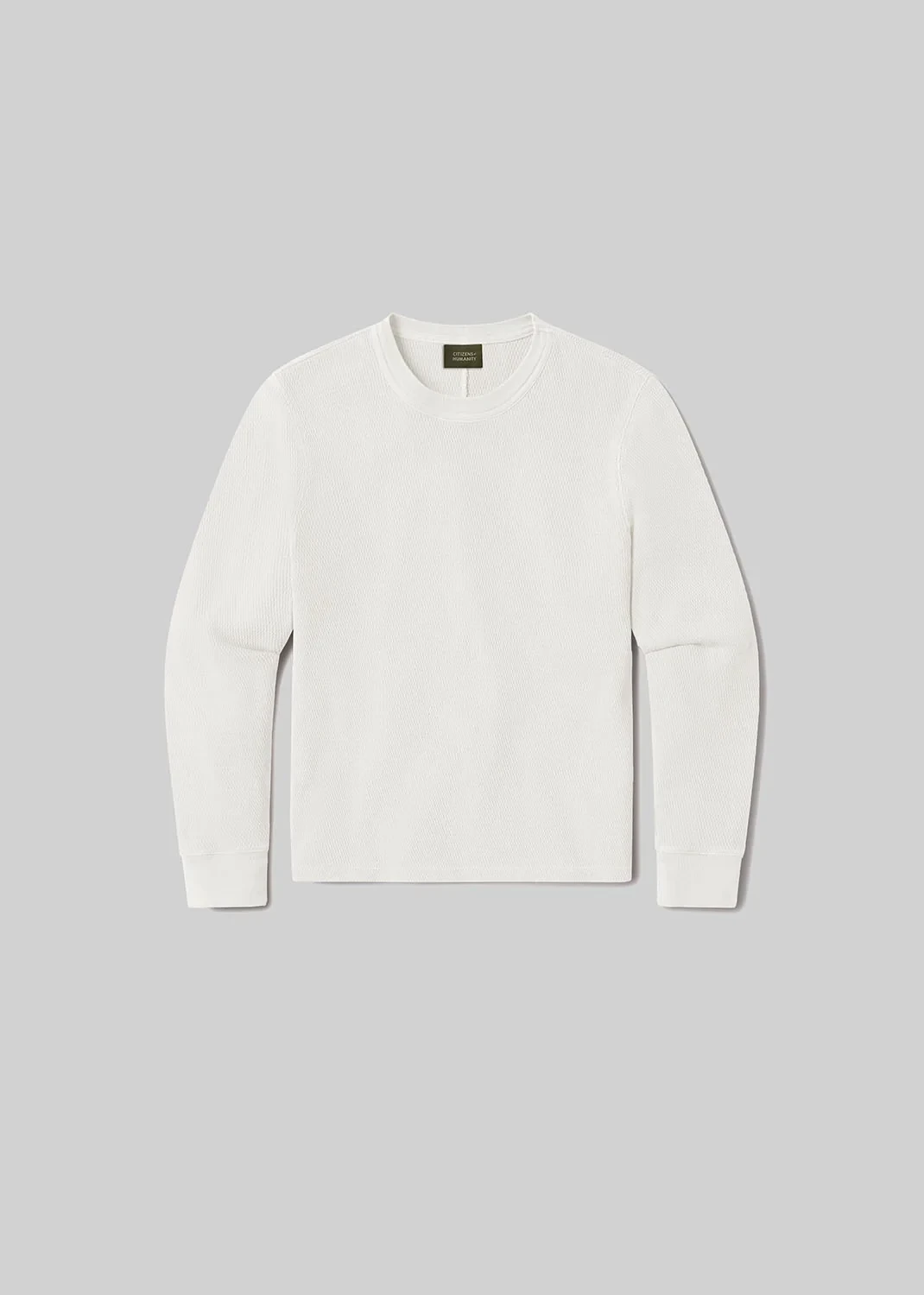 Waffle Crewneck in Canvas