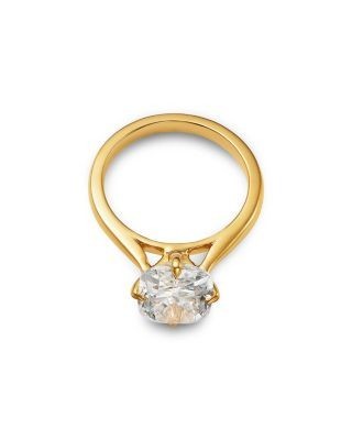 Bloomingdale's Fine Collection Luxe Collection Certified Lab Grown Diamond Elongated Cushion Solitaire Ring in 18K Yellow Gold, 4.0 tcw
