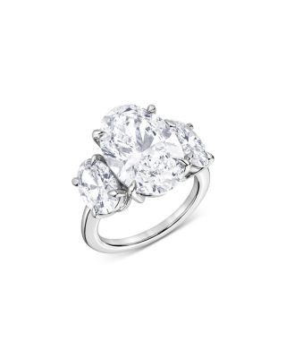 Bloomingdale's Fine Collection Certified Lab Grown Oval Diamond Engagement Ring in 18K White Gold, 10.45 tcw