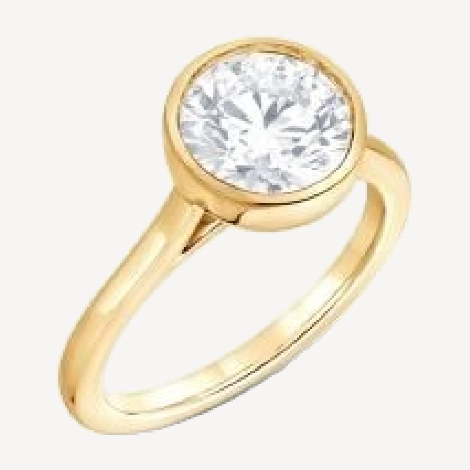 Bloomingdale's Fine Collection Certified Lab Grown Diamond Bezel Engagement Ring in 18K Yellow Gold, 2.0 tcw