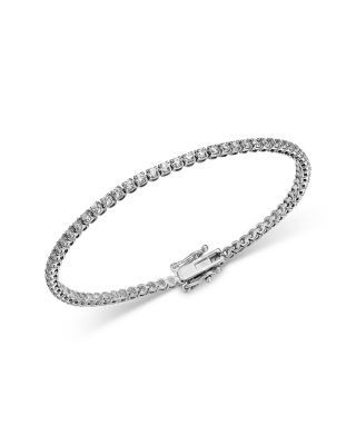 Bloomingdale's Fine Collection Certified Lab Grown Diamond Tennis Bracelet in 14K White Gold, 3.0 tcw