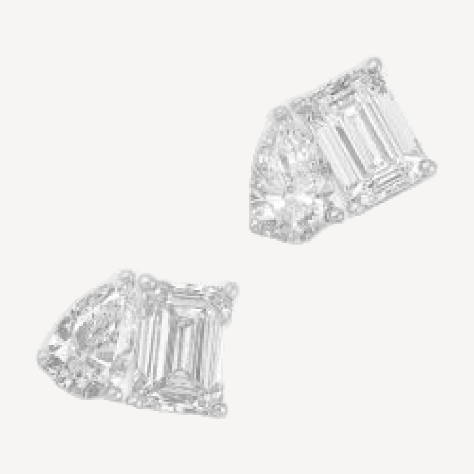 Bloomingdale's Fine Collection Luxe Collection Certified Lab Grown Diamond Toi et Moi Stud Earrings in 14K White Gold, 1.95 tcw