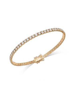 Bloomingdale's Fine Collection Certified Lab Grown Diamond Tennis Bracelet in 14K Gold, 5.0 tcw