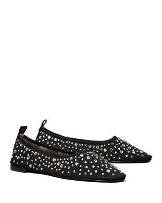 Tory Burch Women's Eddie Crystal Ballet Flats