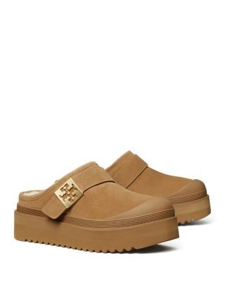 Tory Burch Women's Mellow Shearling Lined Platform Clogs