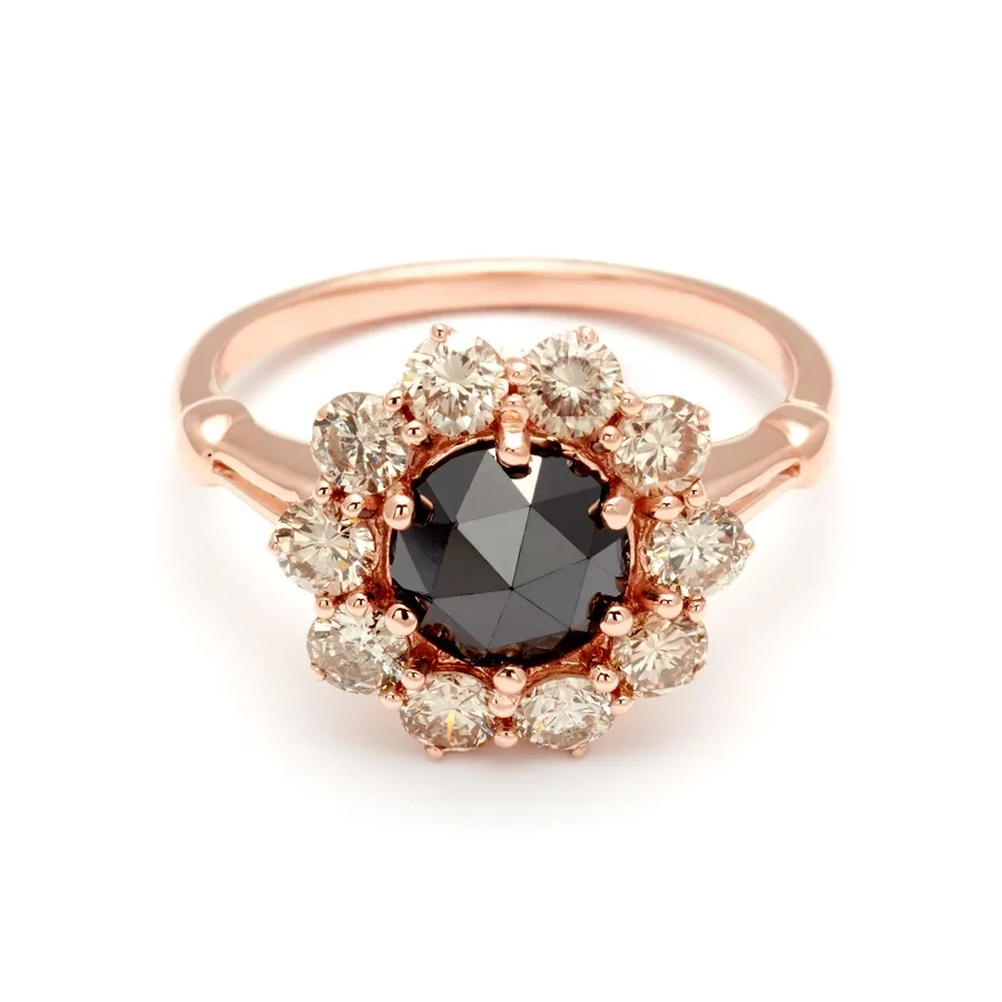 Celestine Ring - Rose Gold & Black Diamond (.95ct)