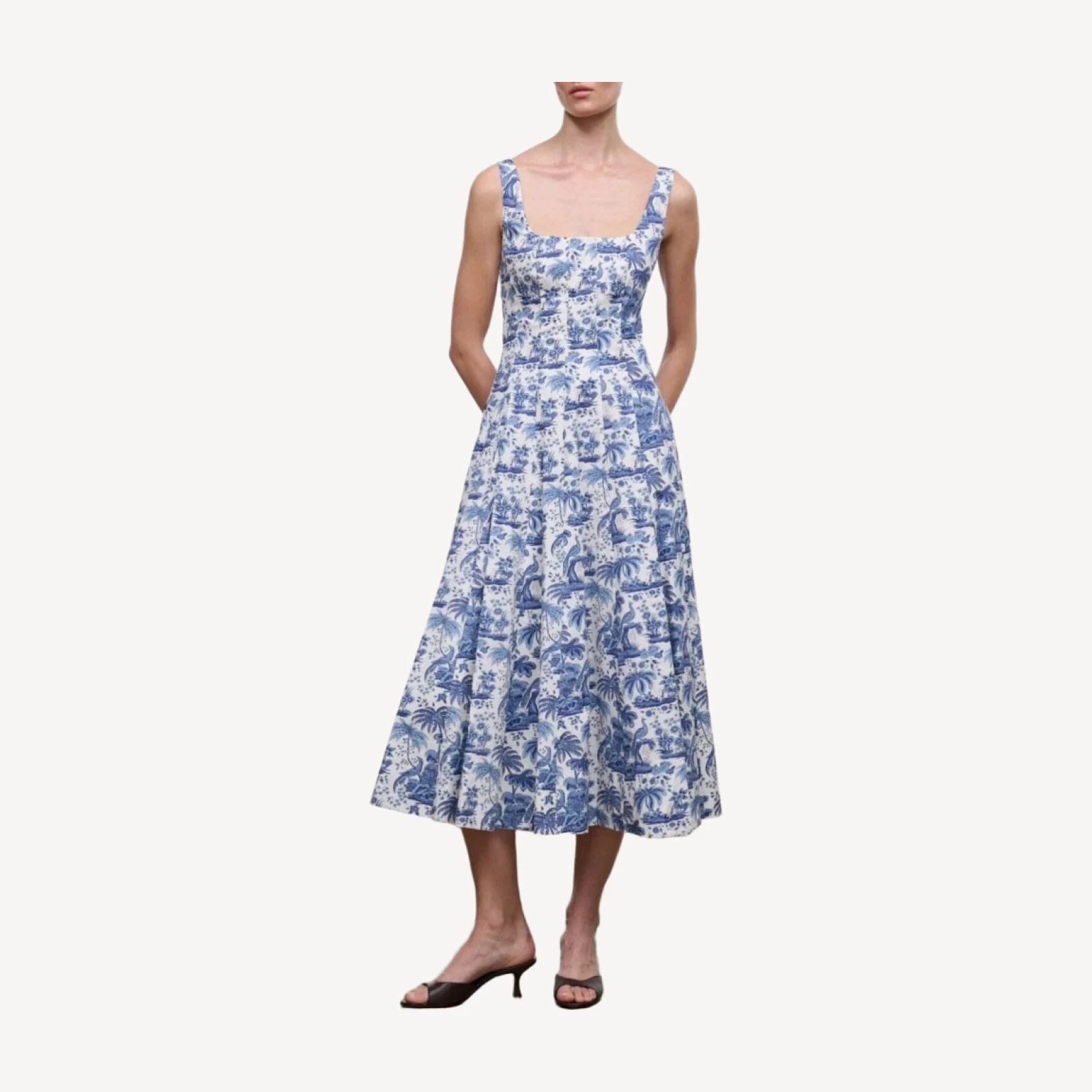 Wells Dress | Blue Toile
