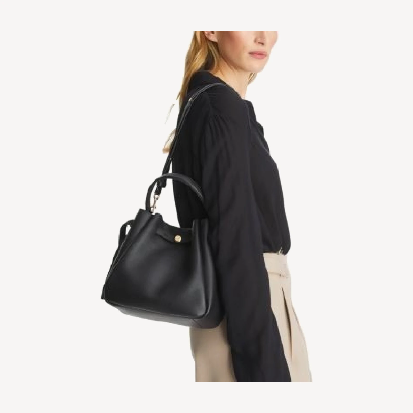 Tory Burch Romy Leather Bucket Bag