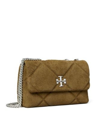 Tory Burch Kira Suede Diamond Quilted Shoulder Bag
