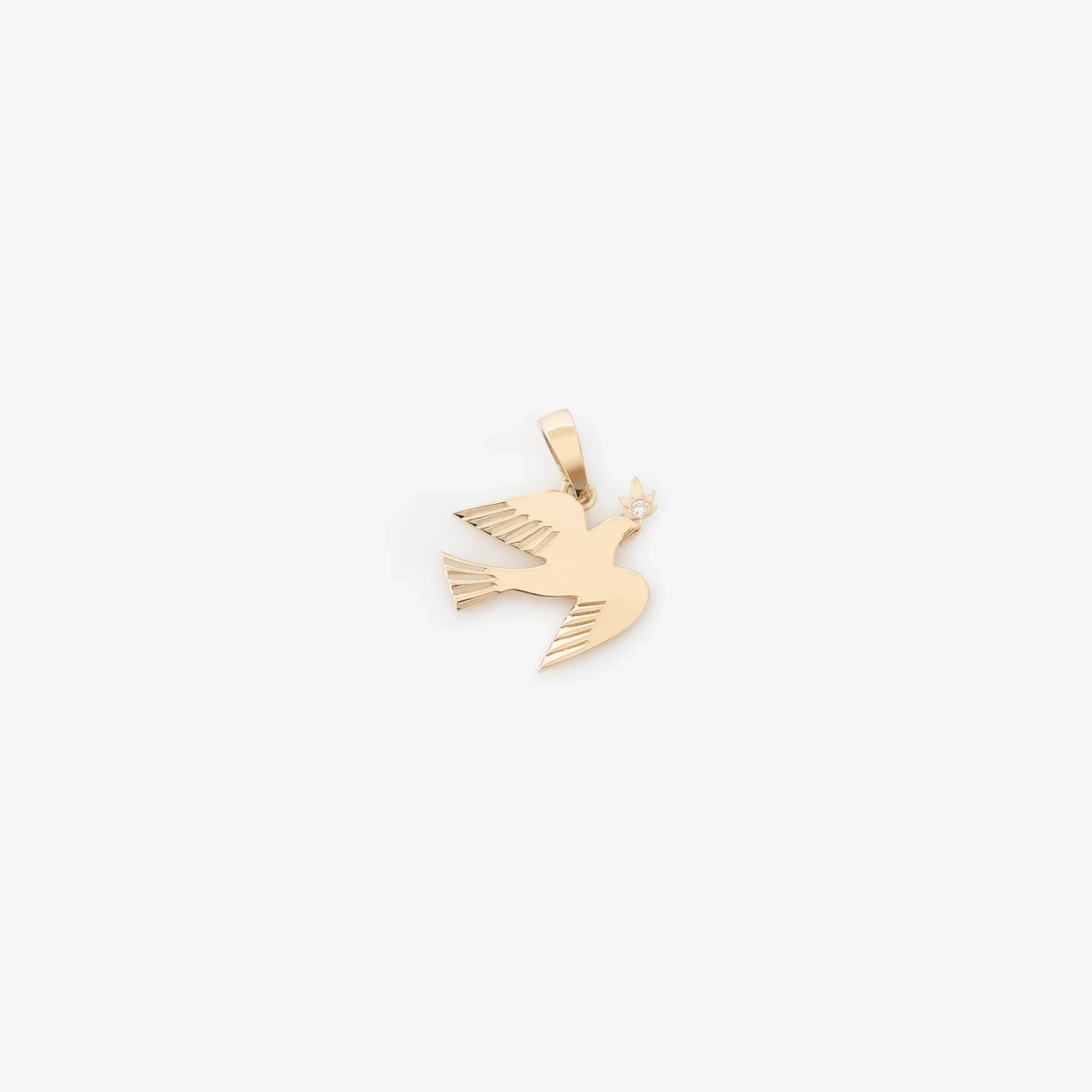 14Kt Gold Dove Pendant at AimeLeonDore.com