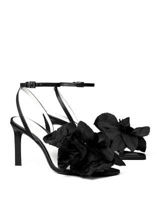 Tory Burch Women's Strappy Floral 85 High Heel Sandals