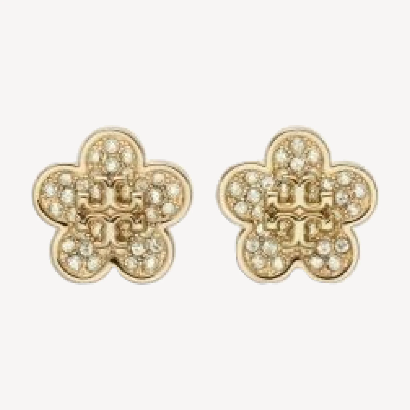 Tory Burch Kira Pave Flower Stud Earrings