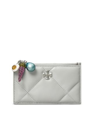 Tory Burch Kira Small Diamond Quilted Leather Zip Around Wallet