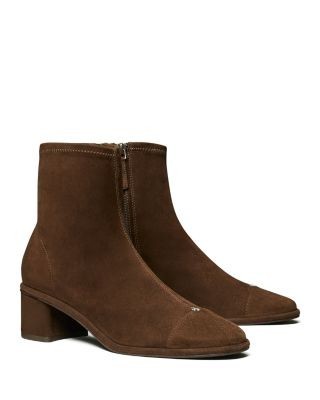 Tory Burch Women's Cap Toe Suede Ankle Boots
