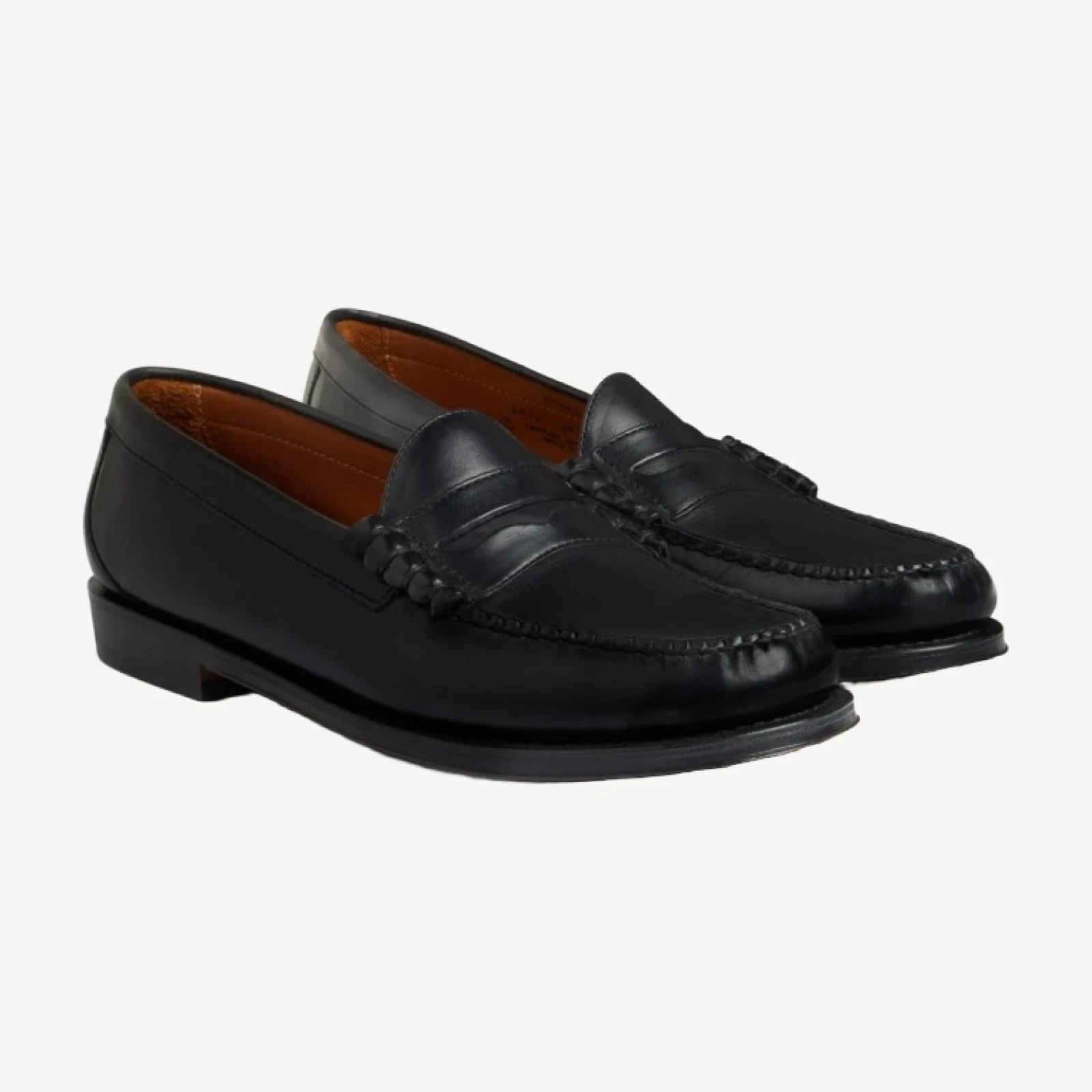 Black Leather G.H. BASS X Buck Mason Larson Loafer
