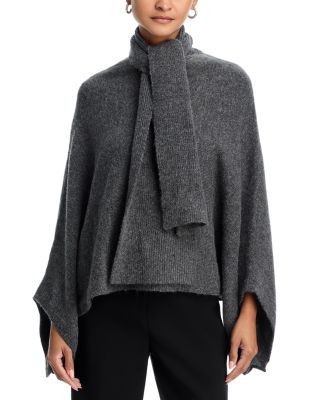 Aqua Cropped Poncho w/ Scarf - Exclusive