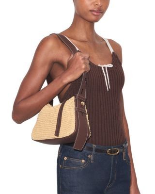 Tory Burch Romy Small Straw Shoulder Bag