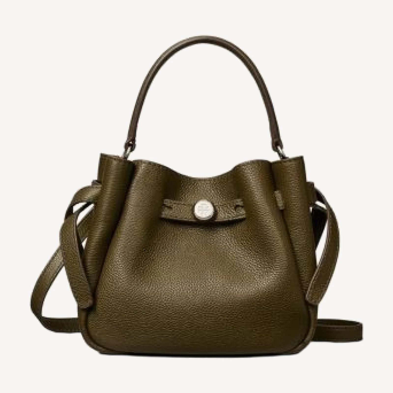 Tory Burch Romy Mini Leather Crossbody Bucket Bag