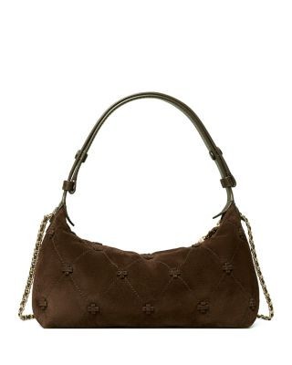 Tory Burch Bunny Knot Embroidered Suede Crossbody