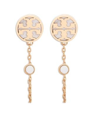 Tory Burch Icon Mother of Pearl Drop Earrings, 2.1L