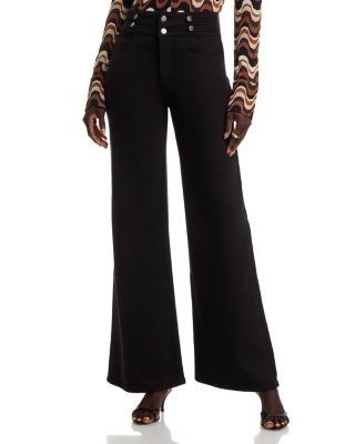 Ramy Brook Liv High Rise Wide Leg Jeans in Black
