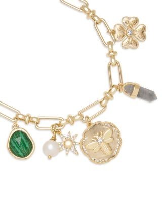 Ramy Brook Stone Charm Jewelry Multi Stone Layered Statement Necklace