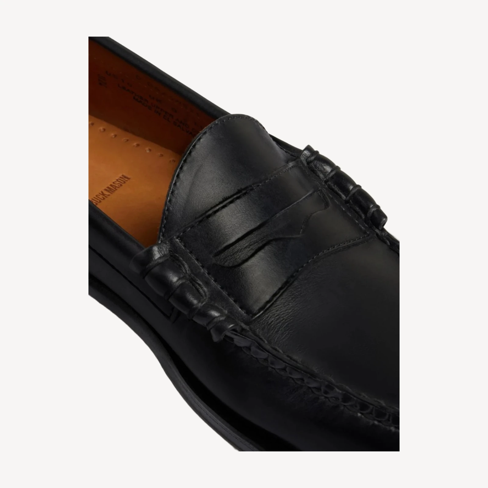 Black Leather G.H. BASS X Buck Mason Larson Loafer