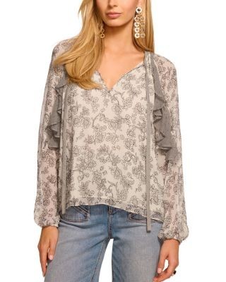 Ramy Brook Emily Floral Silk Top
