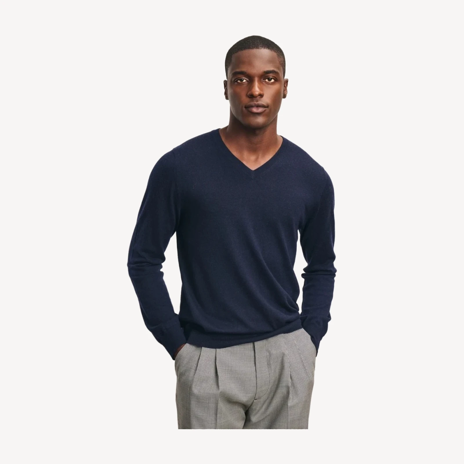 Super Fine Cashmere Long Sleeve V-Neck