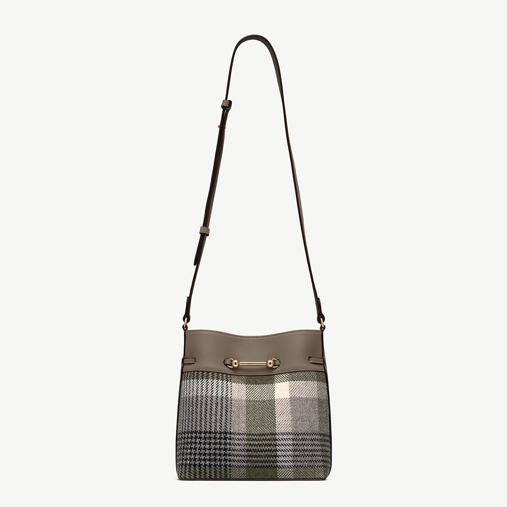 Corda Bucket - Strathberry Tartan Taupe