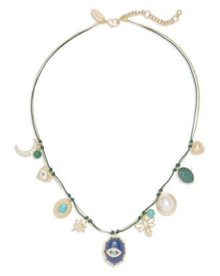 Ramy Brook Sienna Mixed Stone Charm Necklace, 17-19