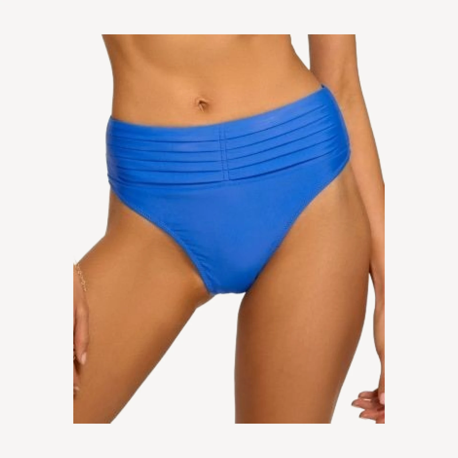 Ramy Brook Ivo Pleated High Rise Bikini Bottom