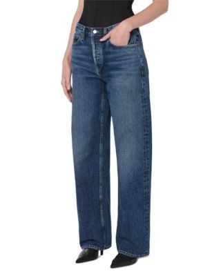 Agolde Arc High Rise Loose Wide Leg Jeans in Short Wave