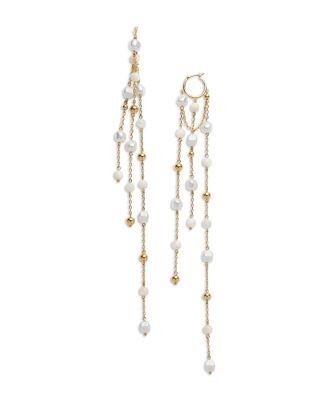 Ramy Brook Nira Beaded Dangle Huggie Hoop Earrings