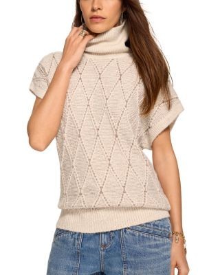 Ramy Brook Blair Short Sleeve Turtleneck Sweater