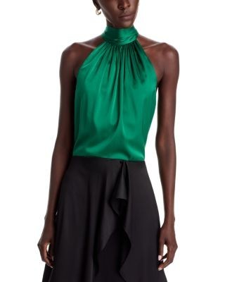 Ramy Brook Lori Silk-Blend Draped Top