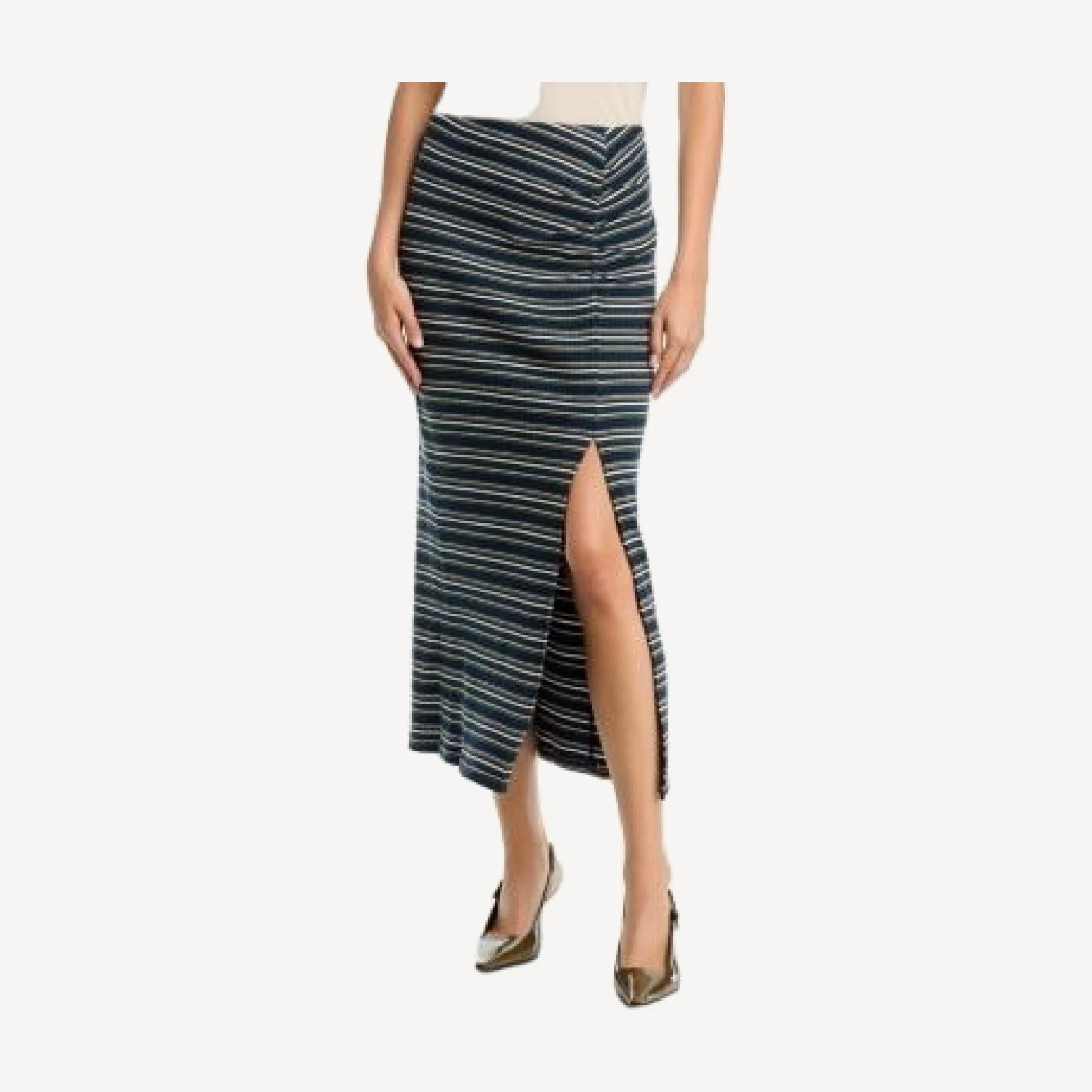 Ramy Brook Val Striped Midi Skirt