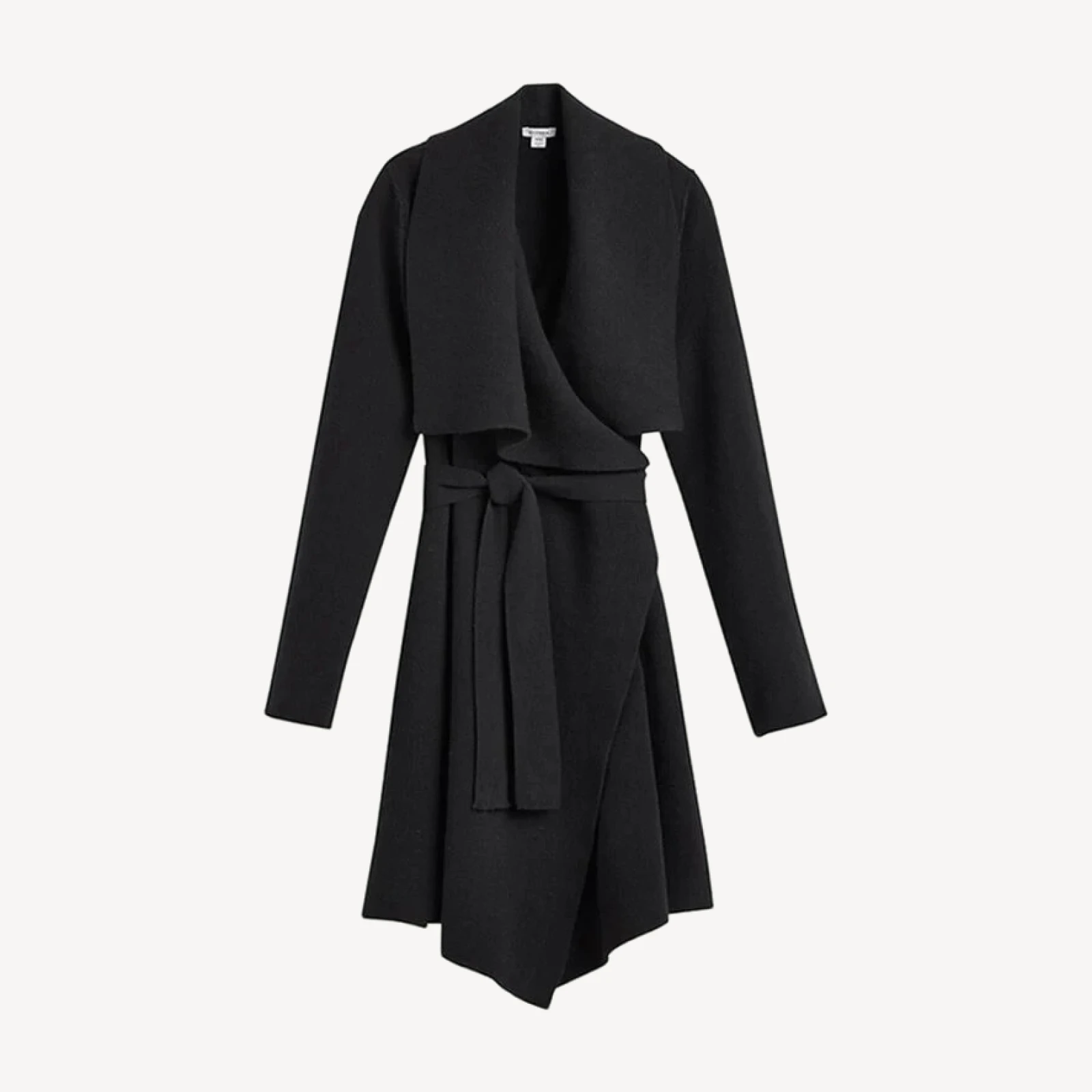 Wool Cashmere Short Wrap Coat