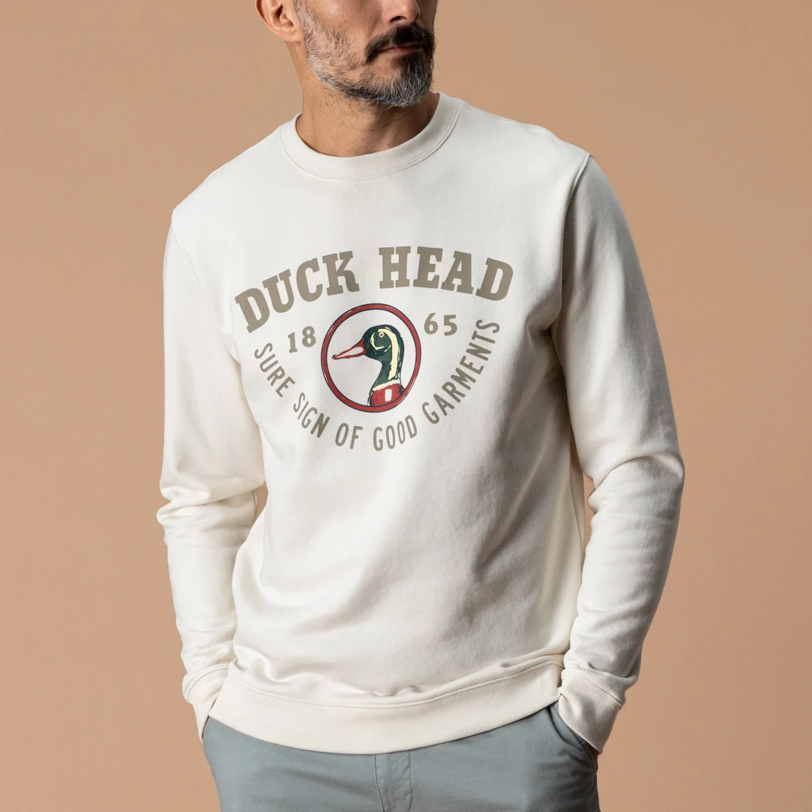 French Terry Crewneck Sweatshirt - Antique White