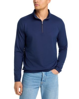 Peter Millar Crown Crafted Albatross Pique Quarter Zip Sweater