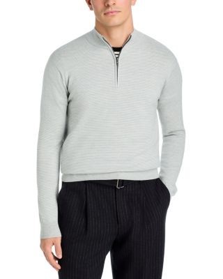 Peter Millar Canton Stripe Quarter Zip Sweater