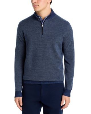 Peter Millar Blair Birdseye Quarter Zip Sweater