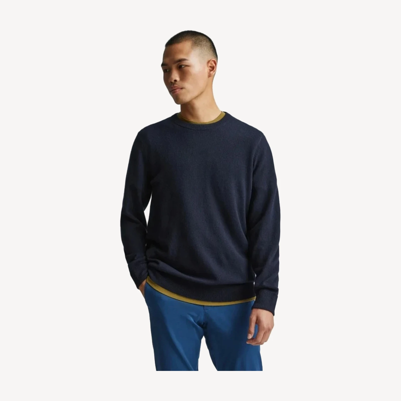 The Grade-A Cashmere Crew | Dark Navy