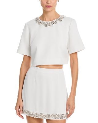 Cinq a Sept Tumbling Flowers Crop Top