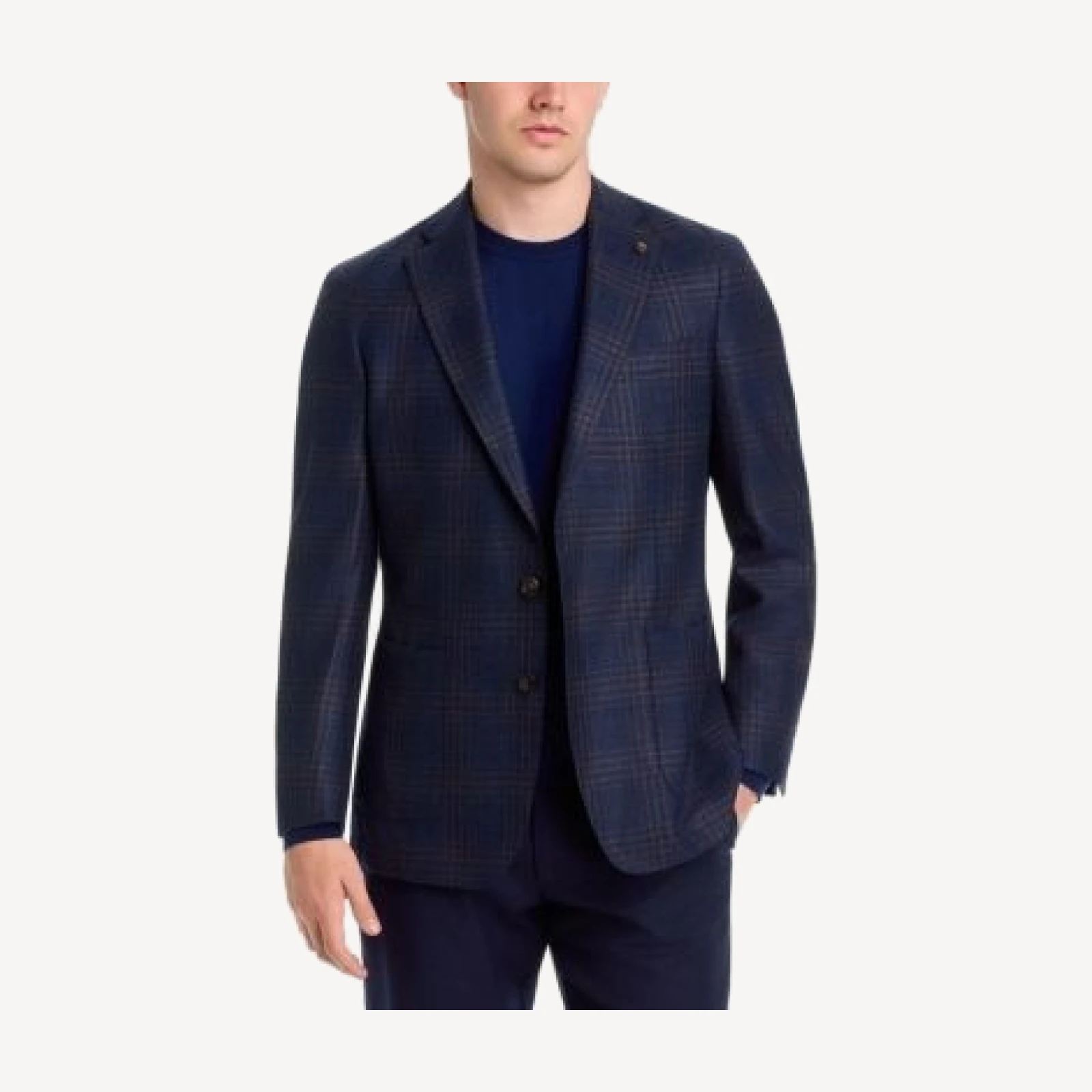 Peter Millar Collins Plaid Wool Blend Tailored Fit Jacket