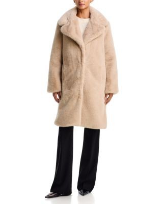 Aqua Relaxed Fit Faux Fur Coat - Exclusive