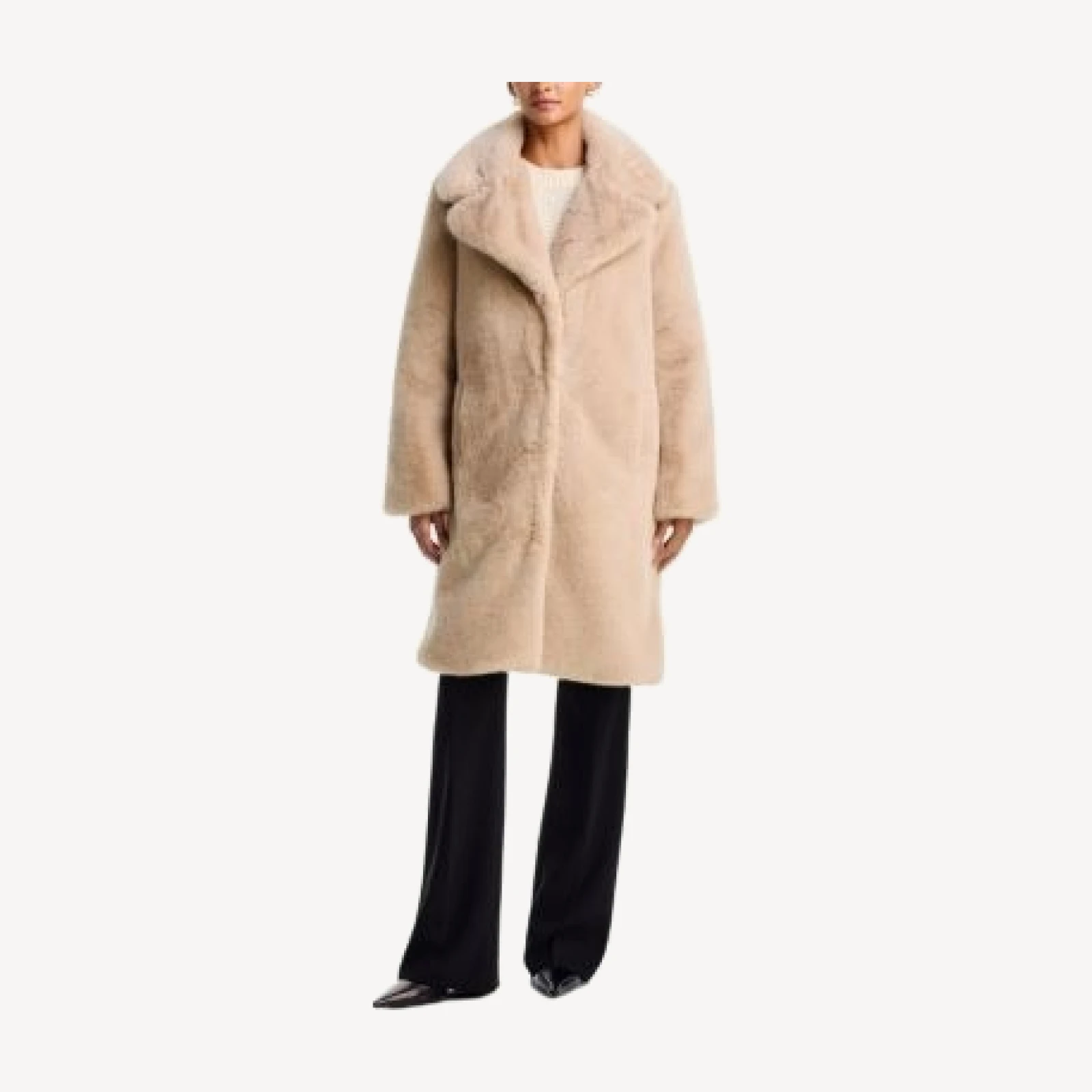 Aqua Relaxed Fit Faux Fur Coat - Exclusive