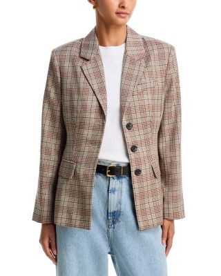 Aqua Plaid Hourglass Blazer - Exclusive