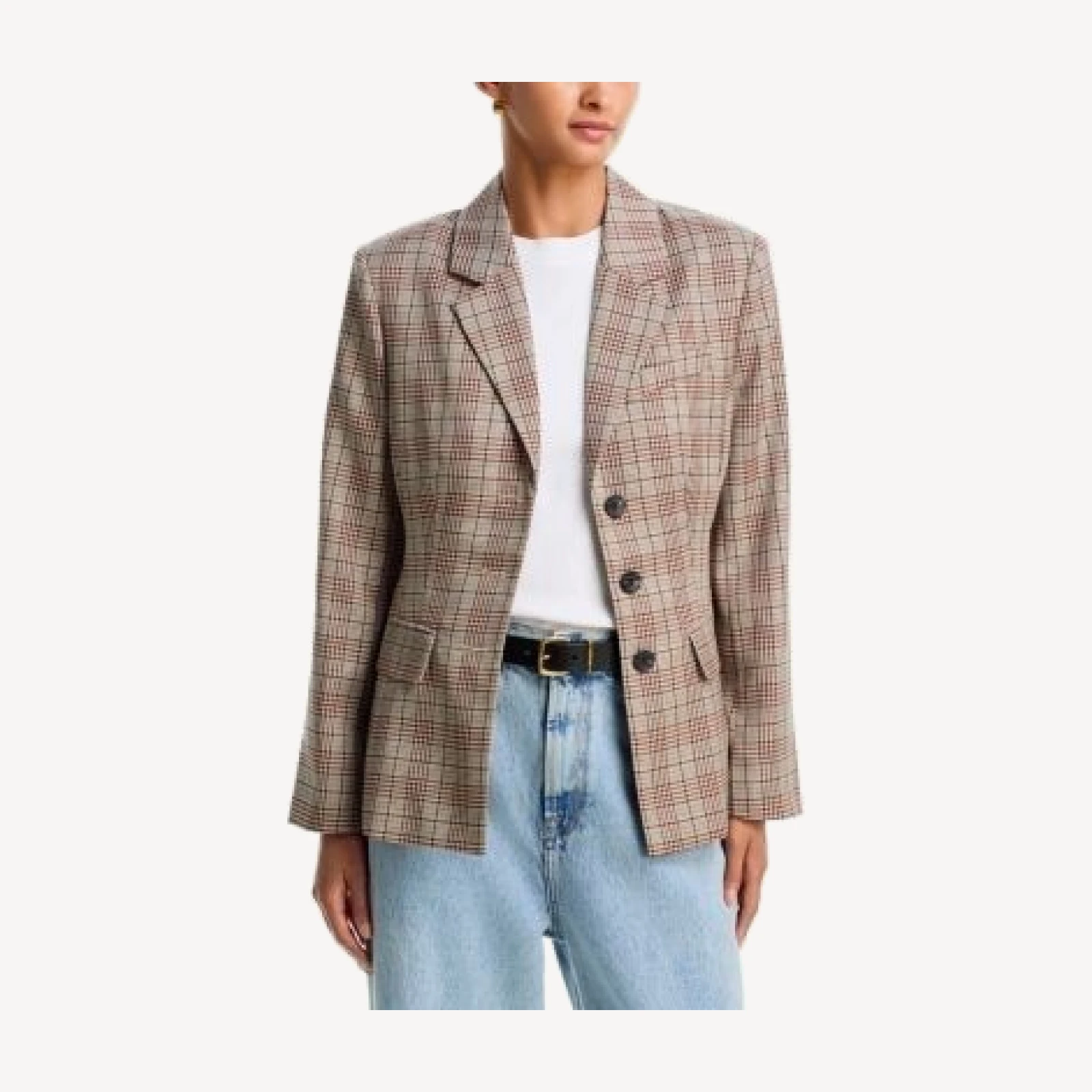 Aqua Plaid Hourglass Blazer - Exclusive