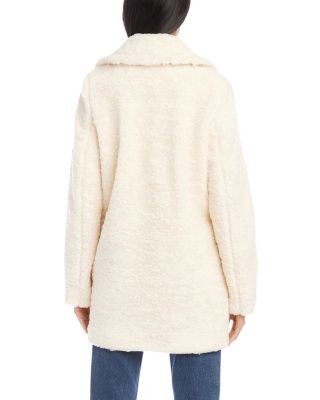Karen Kane Notched Collar Fleece Coat